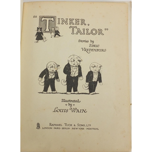 181 - Tinker, Tailor hardback book by Edric Vredenburg, illustrated by Louis Wain, with coloured plates, p... 