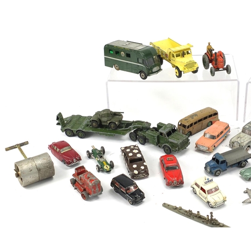 322 - Vintage die cast vehicles and ships including Dinky Super Toys, TV Rovingi, TV Mobile control room a... 