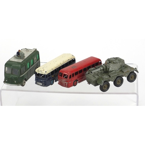 322 - Vintage die cast vehicles and ships including Dinky Super Toys, TV Rovingi, TV Mobile control room a... 