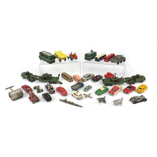 322 - Vintage die cast vehicles and ships including Dinky Super Toys, TV Rovingi, TV Mobile control room a... 