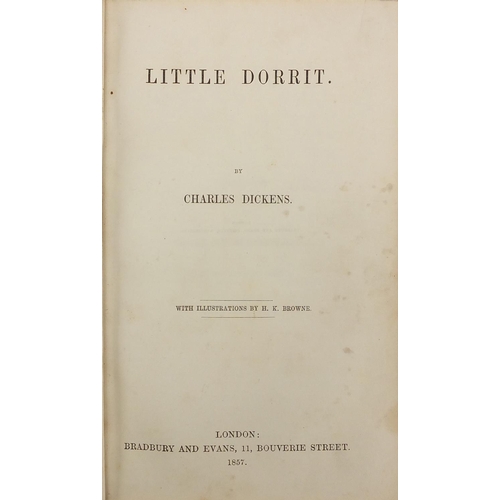 186 - Little Dorrit by Charles Dickens, 19th century hardback book published Bradbury and Evans 1857