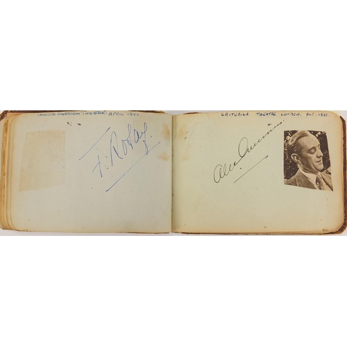 192 - Collection of mostly theatrical autographs arranged in an album, collected at mostly London theatres... 