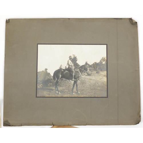 280 - Military interest black and white photographs and ephemera, including hand written letters, and Boer... 