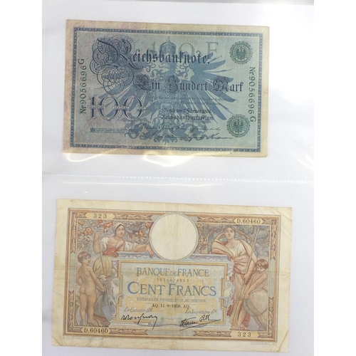 241 - British and World banknotes, various denominations and cashiers arranged in an album including Treas... 