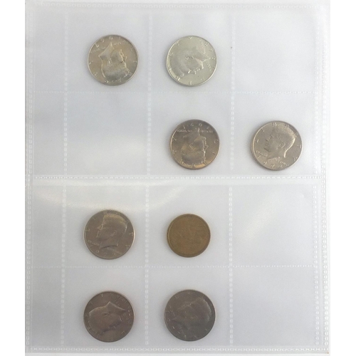 224 - 19th century and later United States of America coinage, arranged in two albums, some silver includi... 