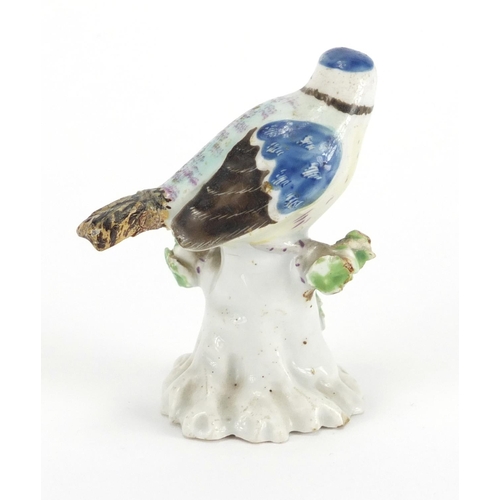 506 - 19th century hand painted porcelain bird, 7cm high