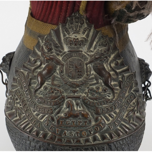283 - 19th century Troopers Lance cap with chain and regimental plate