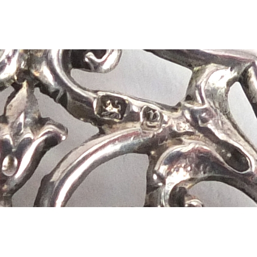 660 - Victorian silver nurses buckle, Birmingham 1898, 8.5cm in length, approximate weight 45.2g