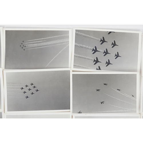 194 - Group of 1960's black and white photographs of The Red Arrows, photographed by G Ivan Barnett, each ... 