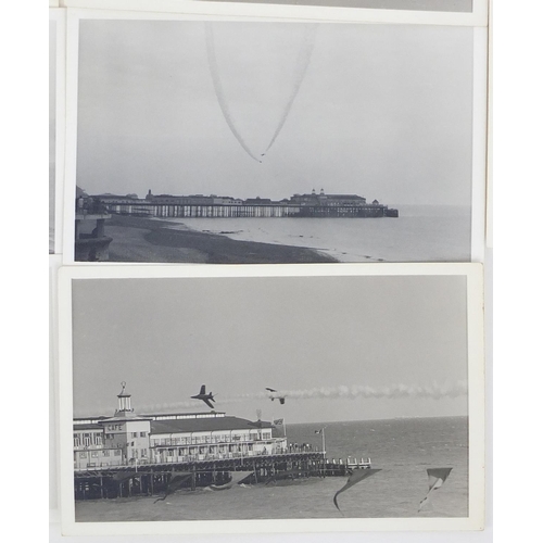 194 - Group of 1960's black and white photographs of The Red Arrows, photographed by G Ivan Barnett, each ... 