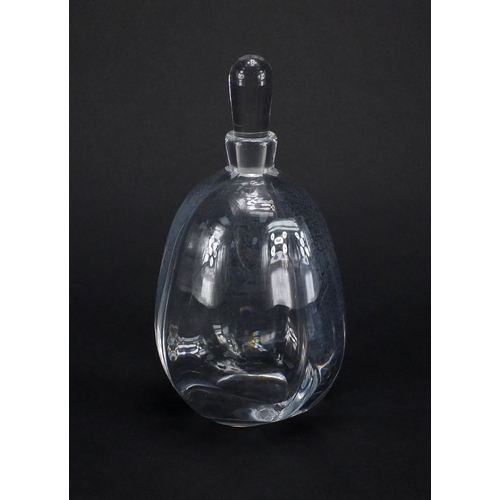 554 - Orrefors clear art glass decanter, etched marks to the base, 19cm high