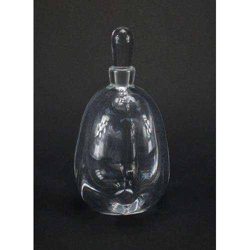 554 - Orrefors clear art glass decanter, etched marks to the base, 19cm high