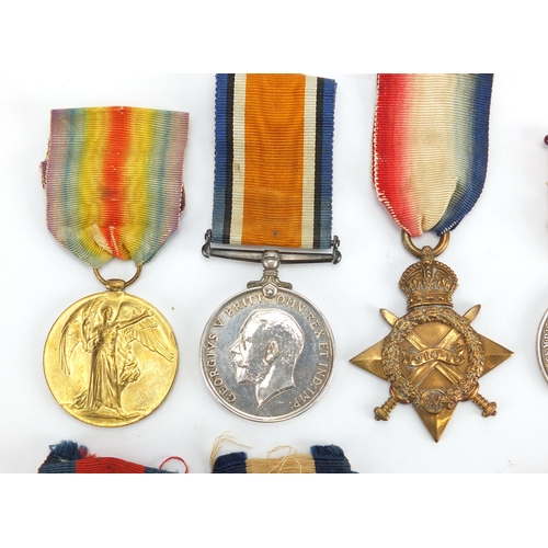 247 - British Military World War I trio, together with a group of Army Temperance Associations medallions,... 