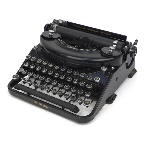 123 - Remington noiseless portable typewriter with case