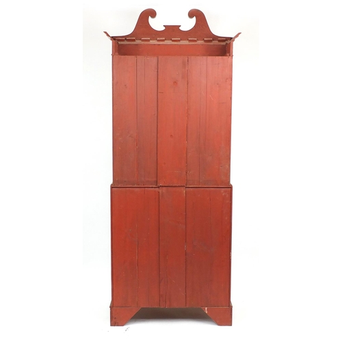 2021 - Sheraton revival inlaid mahogany bureau bookcase, 234cm H x 96cm W x 54cm D