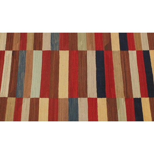 2035 - Rectangular Turkish Kilim rug, having an all over geometric design, 233cm x 179cm