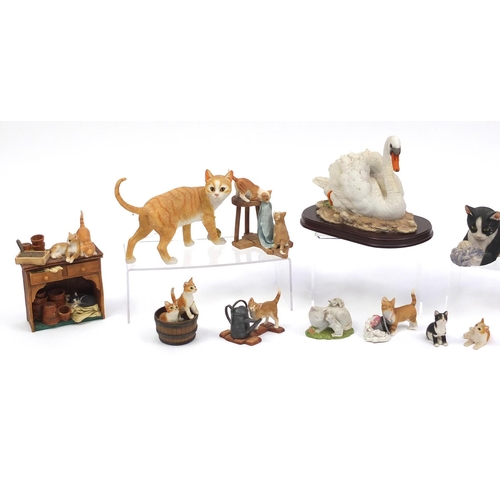 Predominantly Sherratt & Simpson model cats including Kittens with chest of  drawers 55555 and Kitten