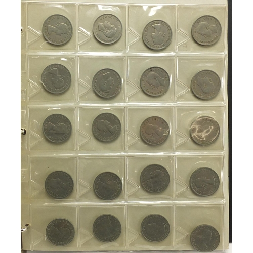 630 - Large selection of British pre decimal one pennies and an album of pre decimal coins