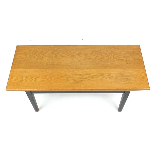 87 - Retro coffee table possibly G-Plan E-Gomme, 43cm H x 92cm W x 38cm D