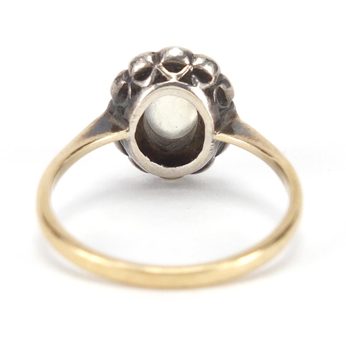 333 - 9ct gold moonstone ring, size M, approximate weight 2.8g