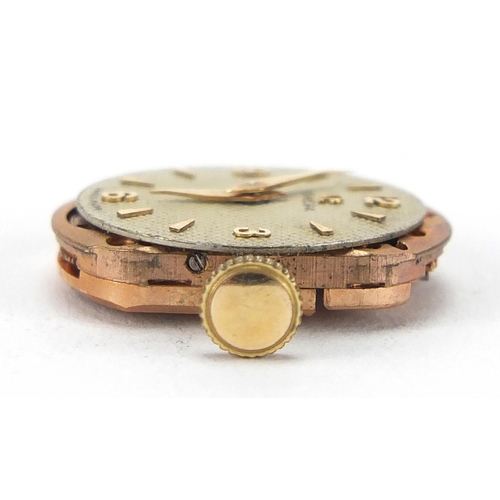 381 - Ladies Omega wristwatch movement, numbered 12838025 to the movement