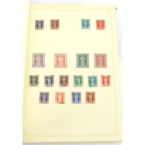 691 - World stamps arranged in an album and stock book, including Great Britain