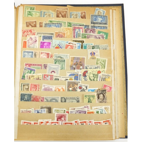 691 - World stamps arranged in an album and stock book, including Great Britain