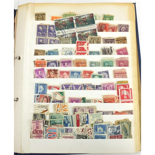 693 - World stamps arranged in an album and stock book, including France and Germany