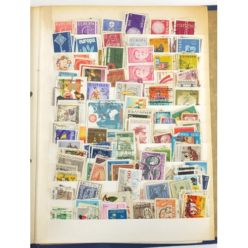 693 - World stamps arranged in an album and stock book, including France and Germany