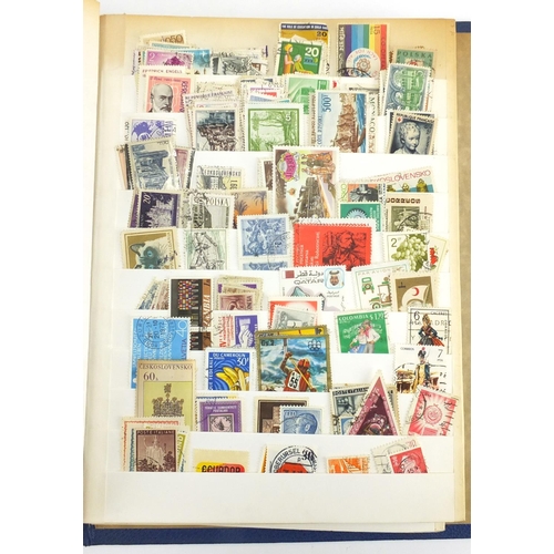 693 - World stamps arranged in an album and stock book, including France and Germany