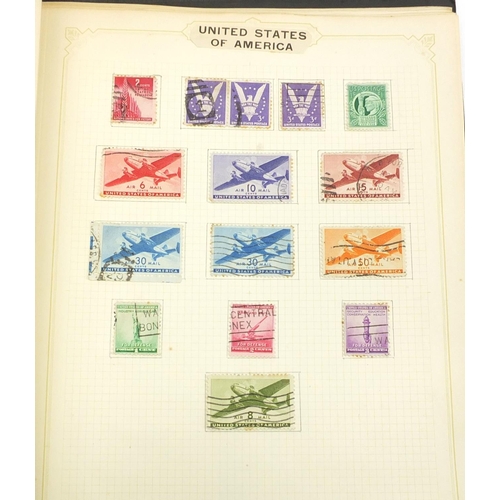 693 - World stamps arranged in an album and stock book, including France and Germany