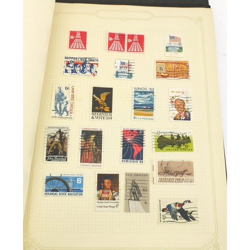 693 - World stamps arranged in an album and stock book, including France and Germany