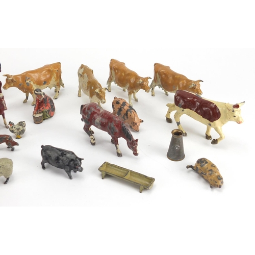 514 - Group of mostly Britain's hand painted lead farmyard animals