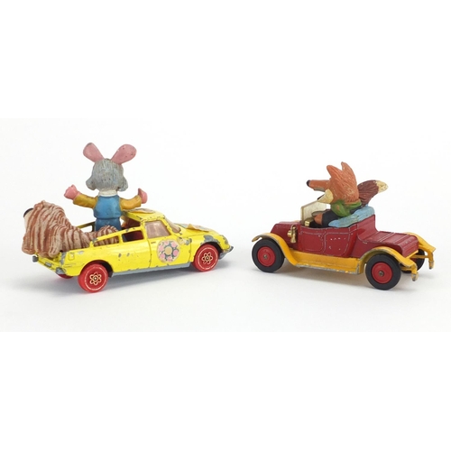 650 - Two Corgi die cast vehicles, Magic Roundabout and Basil Brushes car