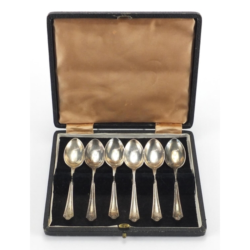 538 - Set of six silver teaspoons, HA Sheffield, 11cm in length