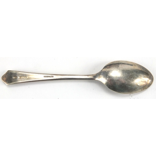 538 - Set of six silver teaspoons, HA Sheffield, 11cm in length