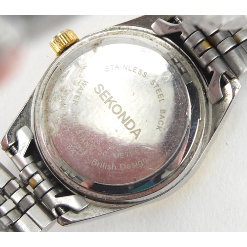 408 - Ladies Sekonda diamond date wristwatch