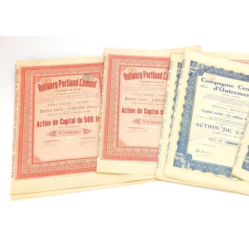 728 - Group of French share certificates