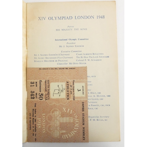 733 - Two London 1948 Athletics Programmes