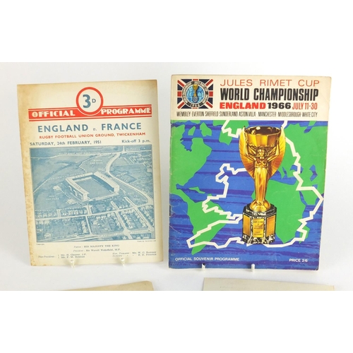 731 - Four England football programmes includin 1966