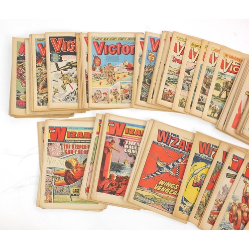 608 - Group of 1970's The Victor and Wizard magazines, various issues