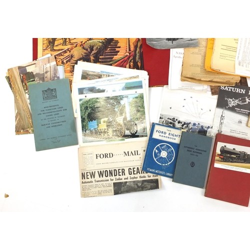 749 - Group of railway and motoring ephemera