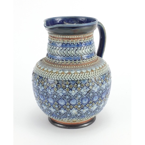 243 - Doulton Lambeth stoneware jug, 21cm high