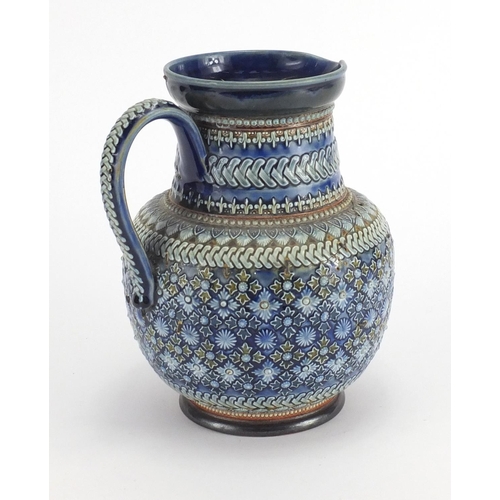 243 - Doulton Lambeth stoneware jug, 21cm high