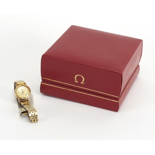 373 - Ladies Omega Deville Quartz wristwatch, with box