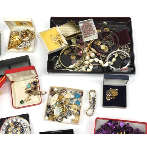 414 - Large selection of vintage and later jewellery including necklaces, wristwatches, brooches and earri... 