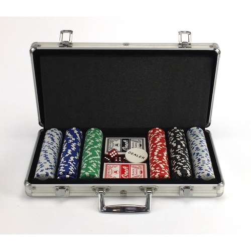 521 - Poker set with carry case