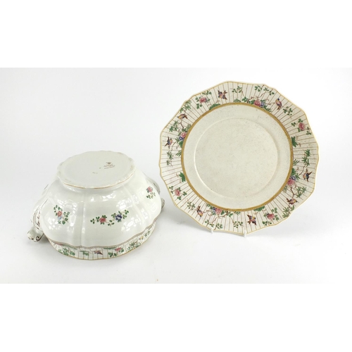 483 - Booths Springtime pattern tureen with cover on stand