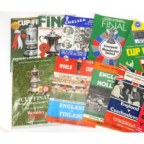 732 - Collection of mostly Cup Final football programmes