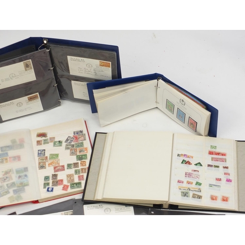 716 - Six albums of mixed World stamps and first day covers